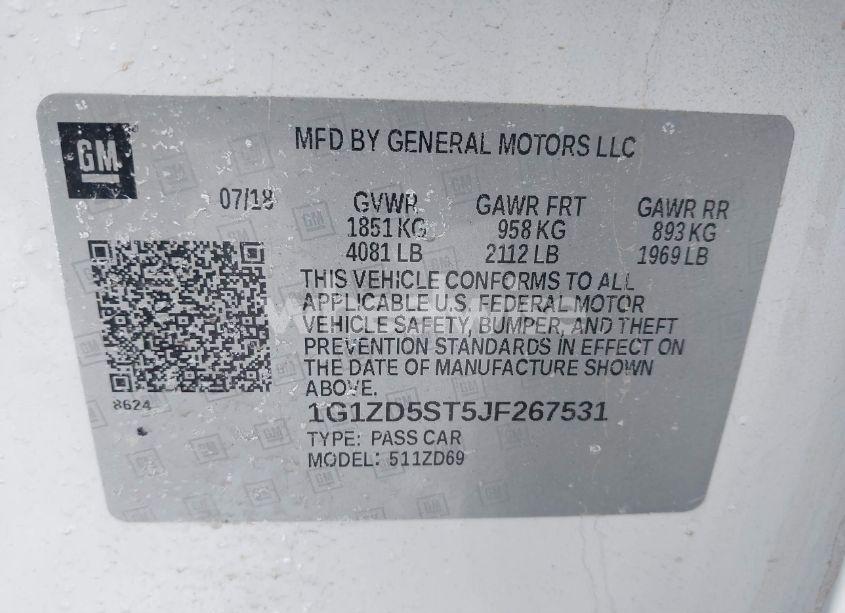 Photo 9 of 2018 Chevrolet Malibu LT (VIN 1G1ZD5ST5JF267531)