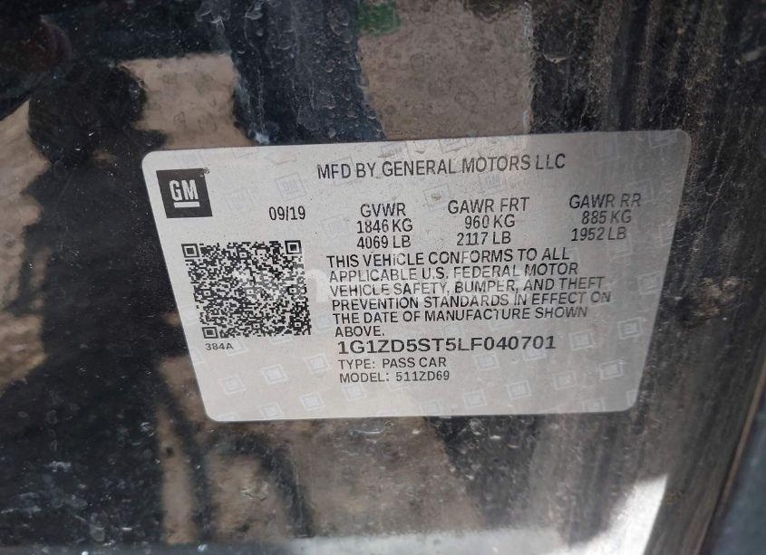 Photo 9 of 2020 Chevrolet Malibu FWD LT (VIN 1G1ZD5ST5LF040701)