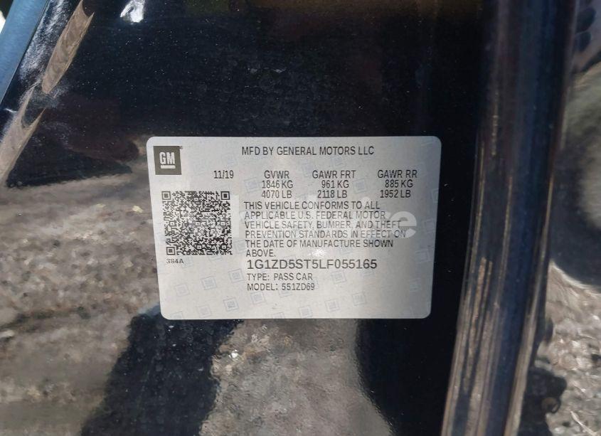 Photo 9 of 2020 Chevrolet Malibu FWD LT (VIN 1G1ZD5ST5LF055165)