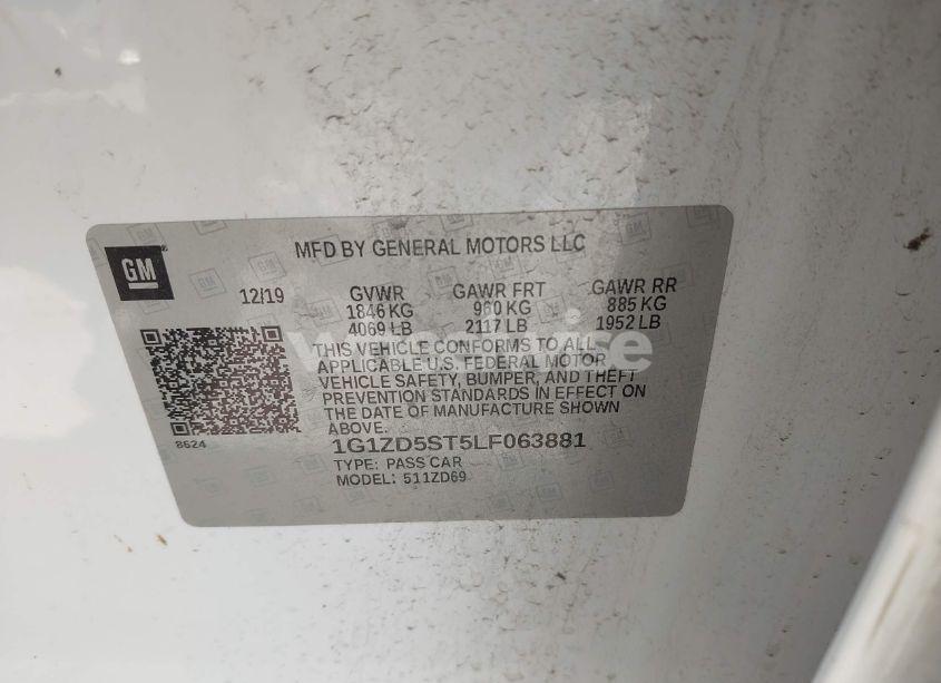 Photo 9 of 2020 Chevrolet Malibu FWD LT (VIN 1G1ZD5ST5LF063881)