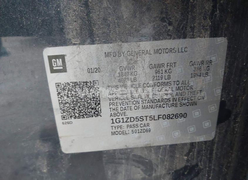 Photo 9 of 2020 Chevrolet Malibu FWD LT (VIN 1G1ZD5ST5LF082690)