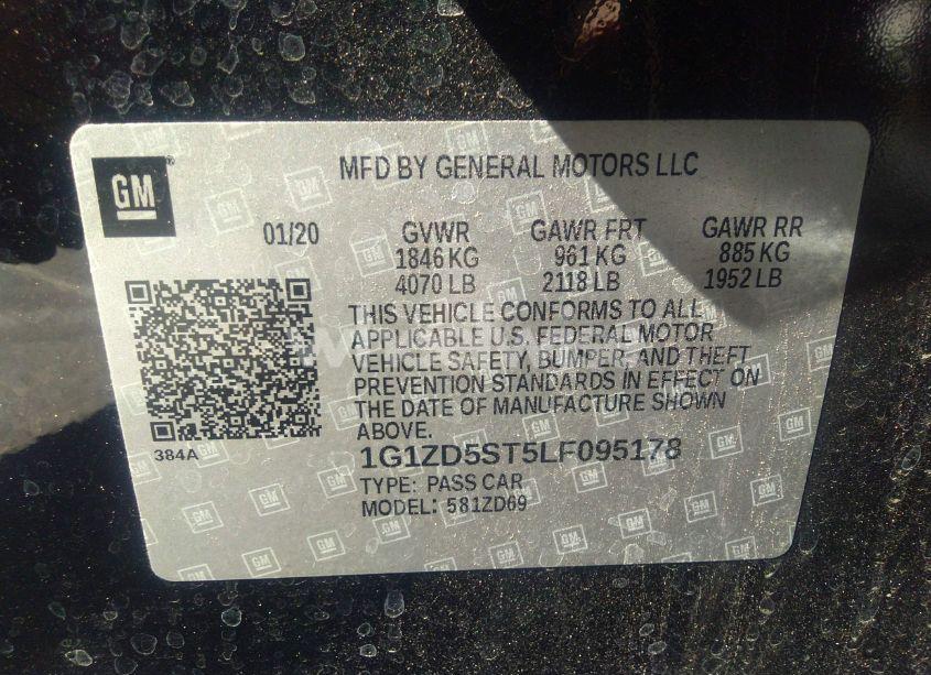 Photo 9 of 2020 Chevrolet Malibu FWD LT (VIN 1G1ZD5ST5LF095178)