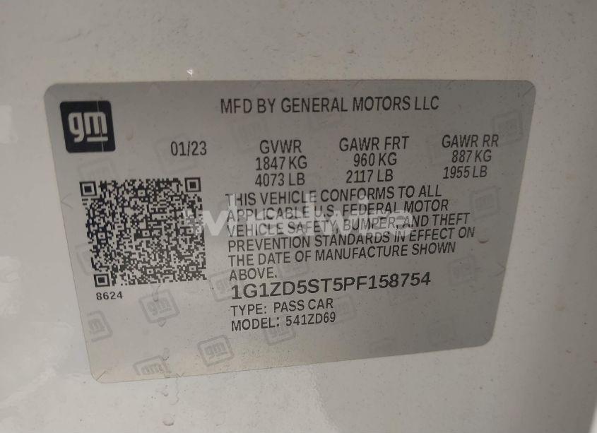 Photo 9 of 2023 Chevrolet Malibu FWD 1LT (VIN 1G1ZD5ST5PF158754)