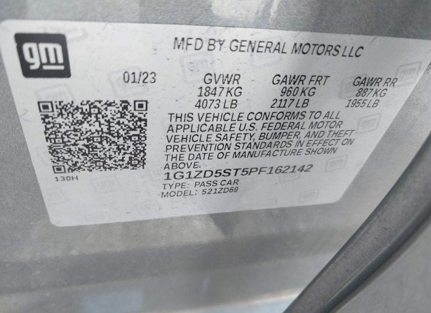 Photo 9 of 2023 Chevrolet Malibu FWD 1LT (VIN 1G1ZD5ST5PF162142)