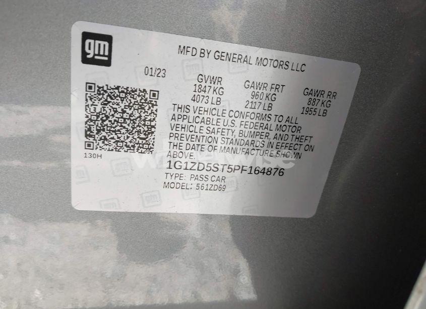 Photo 9 of 2023 Chevrolet Malibu FWD 1LT (VIN 1G1ZD5ST5PF164876)