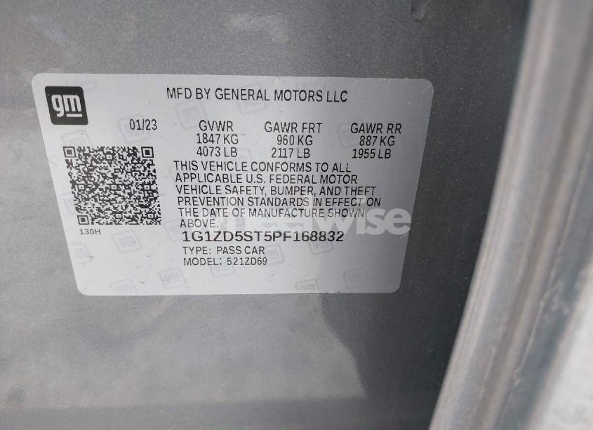 Photo 9 of 2023 Chevrolet Malibu FWD 1LT (VIN 1G1ZD5ST5PF168832)