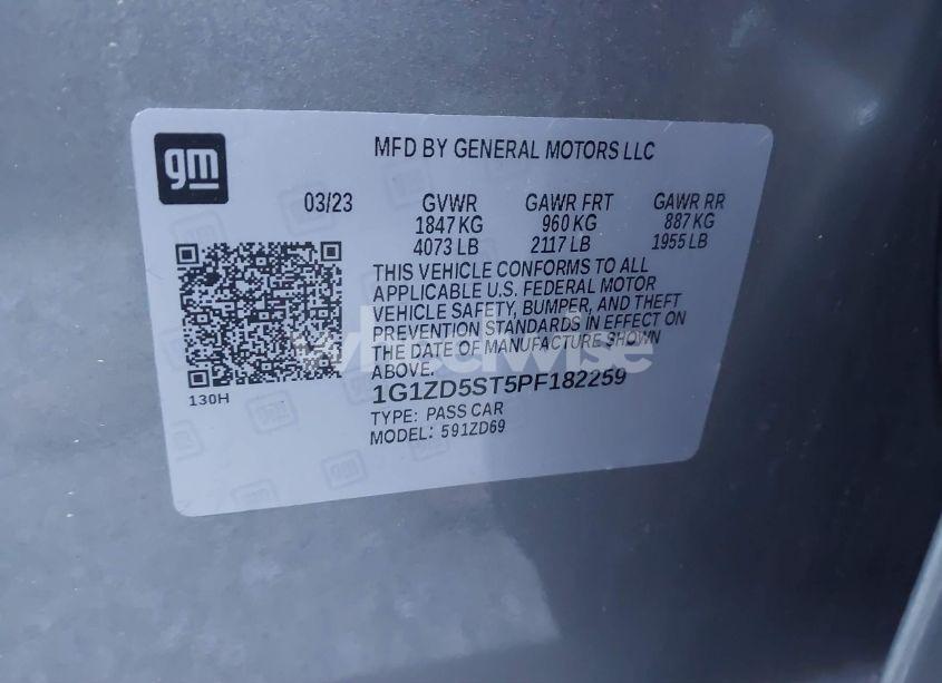 Photo 9 of 2023 Chevrolet Malibu FWD 1LT (VIN 1G1ZD5ST5PF182259)