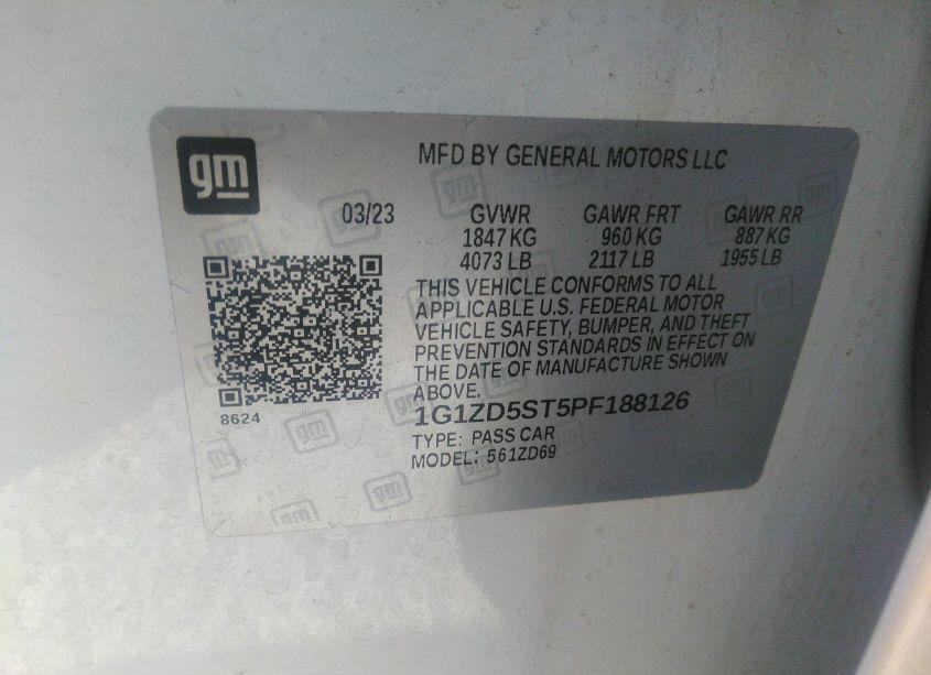 Photo 9 of 2023 Chevrolet Malibu FWD 1LT (VIN 1G1ZD5ST5PF188126)