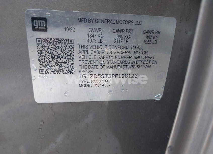 Photo 9 of 2023 Chevrolet Malibu FWD 1LT (VIN 1G1ZD5ST5PF198123)