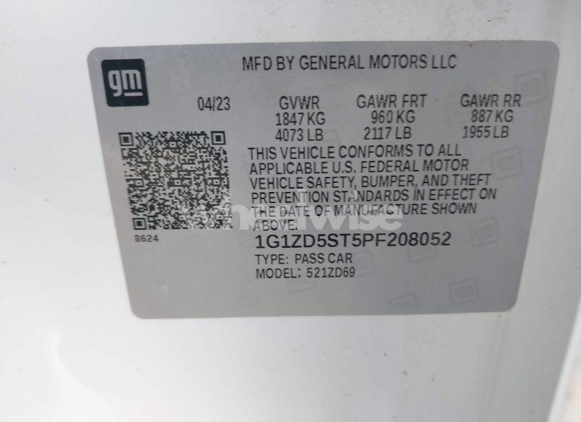 Photo 9 of 2023 Chevrolet Malibu FWD 1LT (VIN 1G1ZD5ST5PF208052)