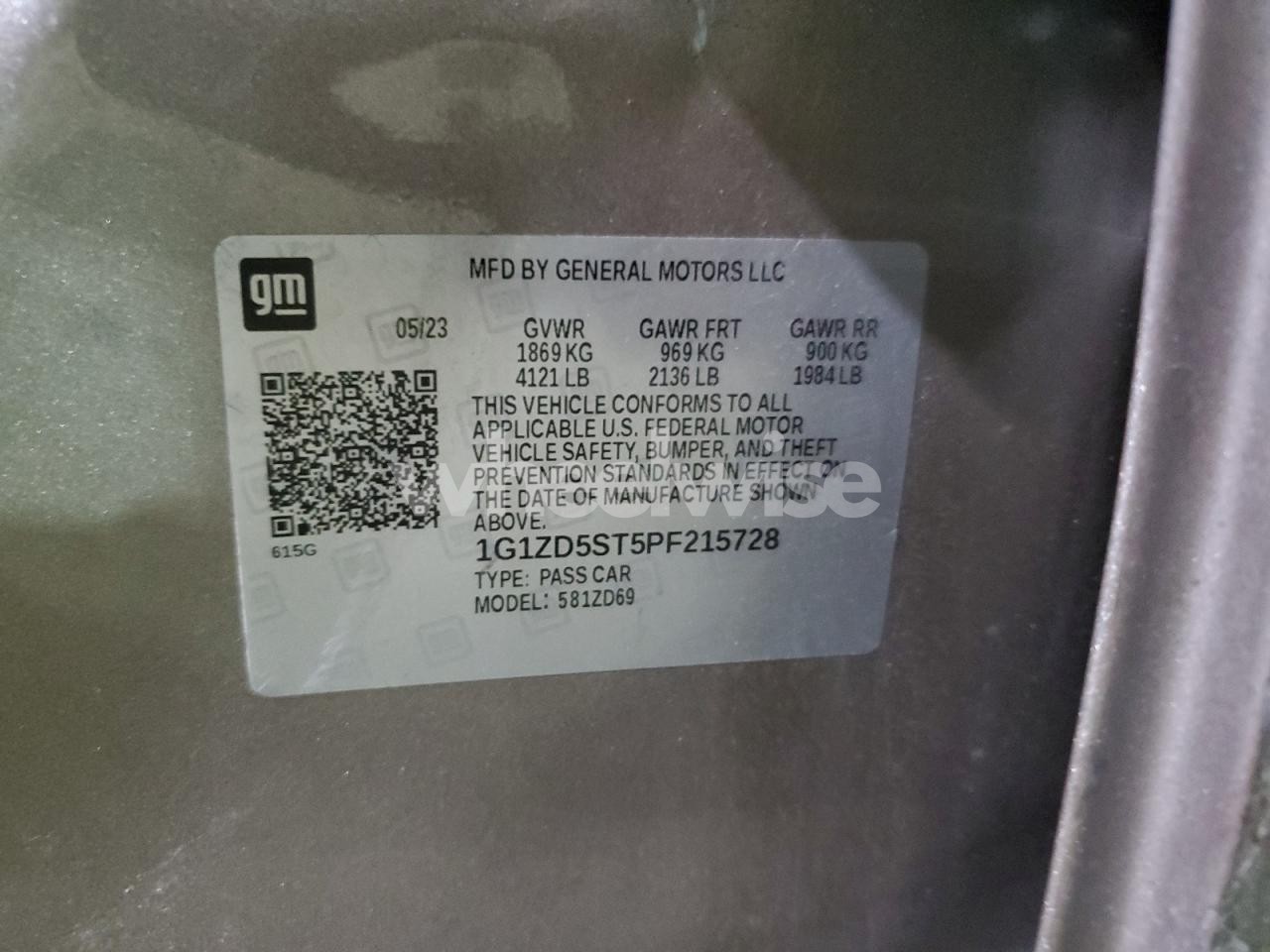 Photo 12 of 2023 CHEVROLET MALIBU LT N/A (VIN 1G1ZD5ST5PF215728)