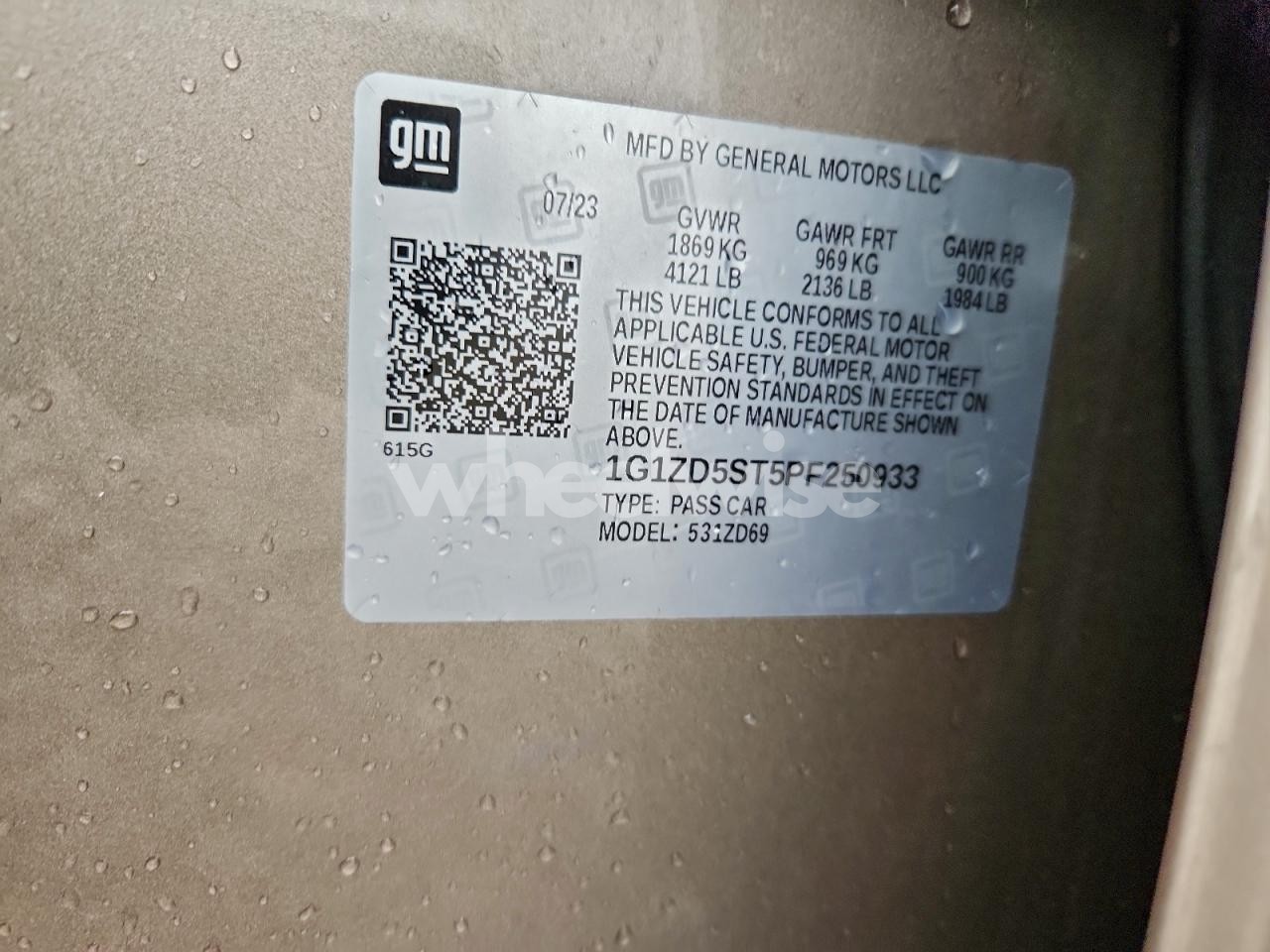 Photo 12 of 2023 CHEVROLET MALIBU LT N/A (VIN 1G1ZD5ST5PF250933)