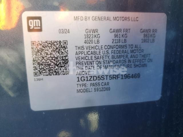 Photo 11 of 2024 CHEVROLET MALIBU LT (VIN 1G1ZD5ST5RF196469)