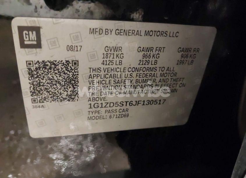 Photo 9 of 2018 Chevrolet Malibu LT (VIN 1G1ZD5ST6JF130517)