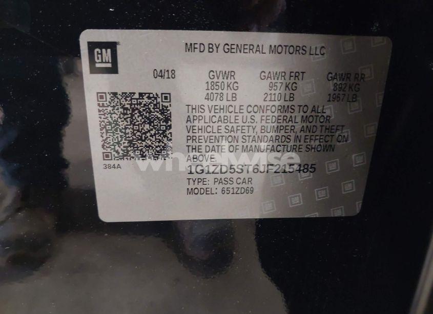 Photo 9 of 2018 Chevrolet Malibu LT (VIN 1G1ZD5ST6JF215485)