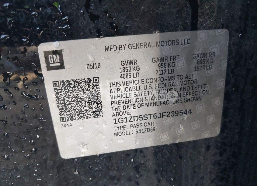 Photo 9 of 2018 Chevrolet Malibu LT (VIN 1G1ZD5ST6JF239544)