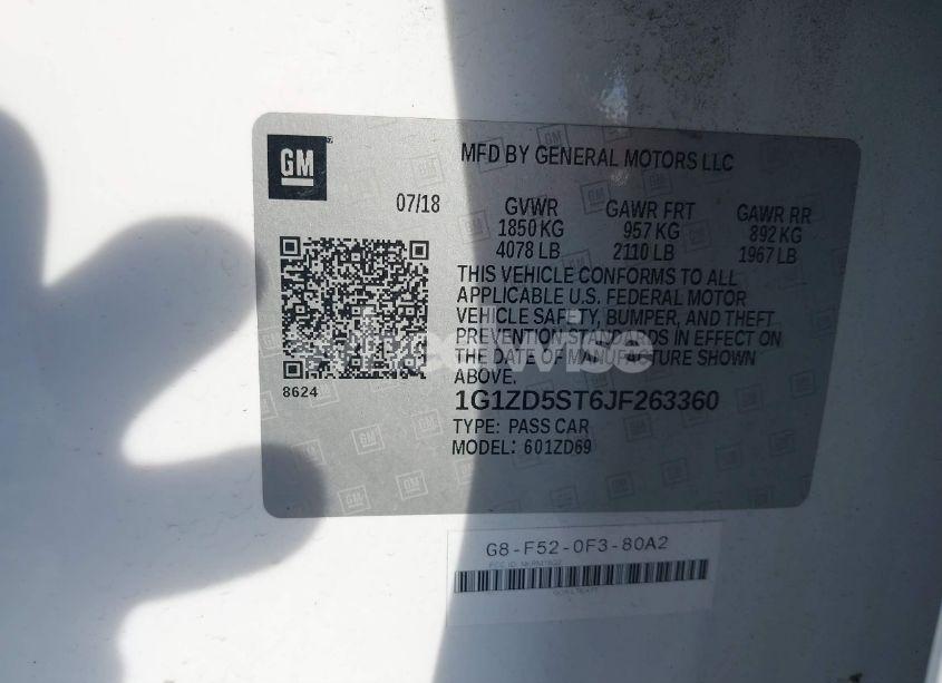 Photo 9 of 2018 Chevrolet Malibu LT (VIN 1G1ZD5ST6JF263360)