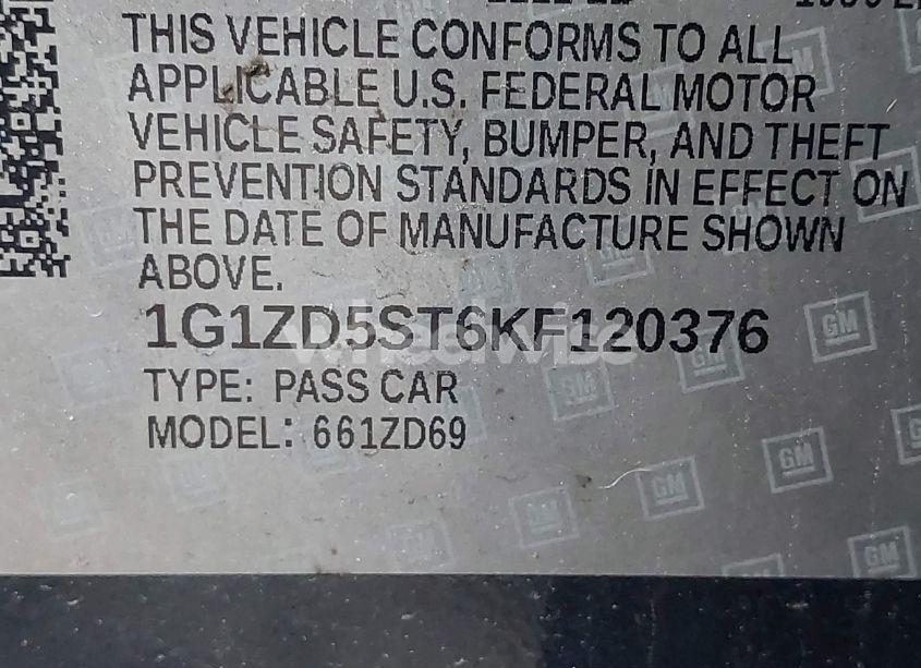 Photo 9 of 2019 Chevrolet Malibu LT (VIN 1G1ZD5ST6KF120376)