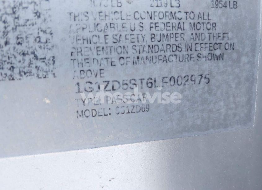 Photo 9 of 2020 Chevrolet Malibu FWD LT (VIN 1G1ZD5ST6LF002975)