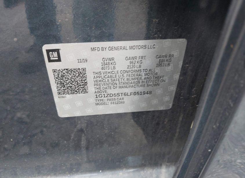 Photo 9 of 2020 Chevrolet Malibu FWD LT (VIN 1G1ZD5ST6LF051948)