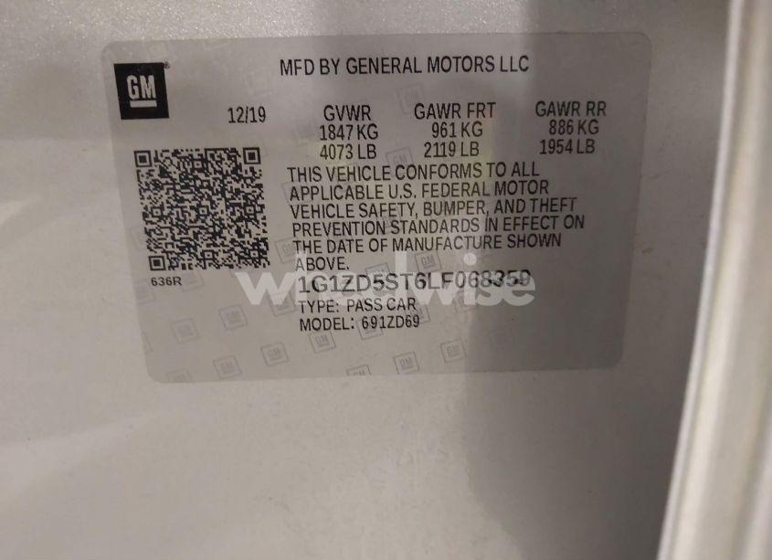 Photo 9 of 2020 Chevrolet Malibu FWD LT (VIN 1G1ZD5ST6LF068359)