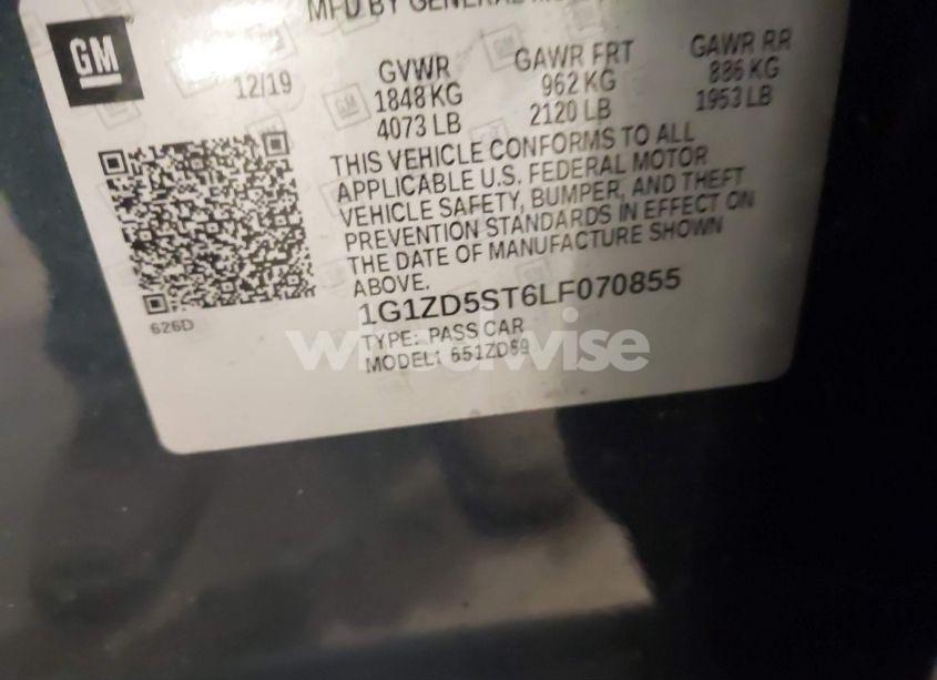 Photo 9 of 2020 Chevrolet Malibu FWD LT (VIN 1G1ZD5ST6LF070855)