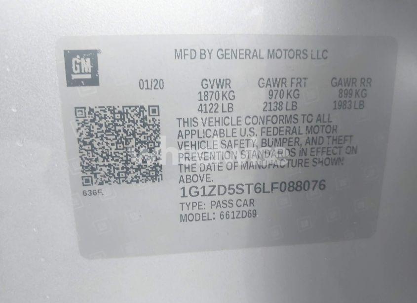 Photo 9 of 2020 Chevrolet Malibu FWD LT (VIN 1G1ZD5ST6LF088076)