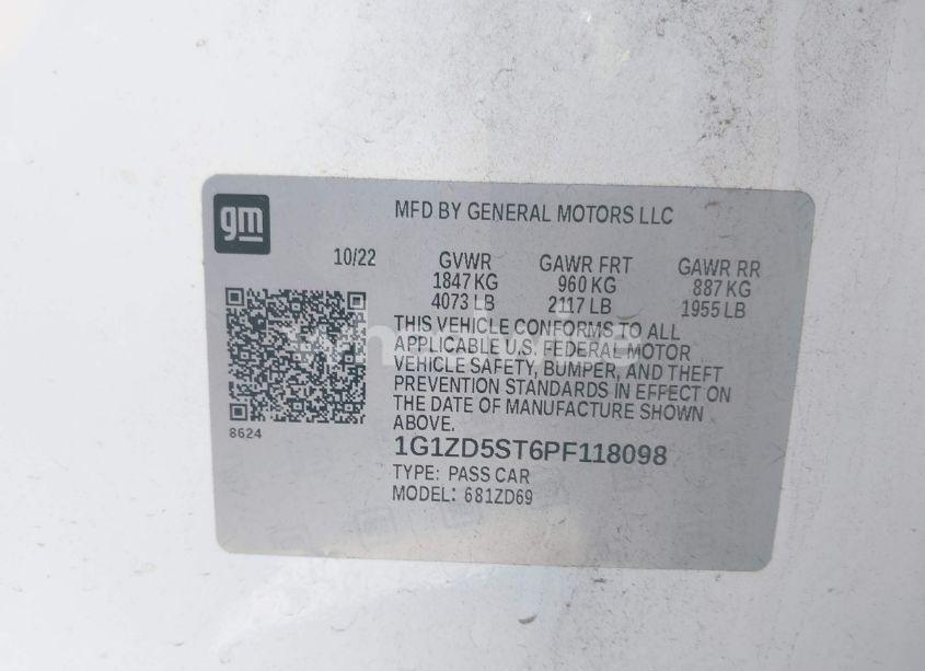 Photo 9 of 2023 Chevrolet Malibu FWD 1LT (VIN 1G1ZD5ST6PF118098)