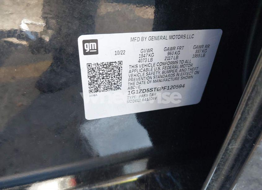 Photo 9 of 2023 Chevrolet Malibu FWD 1LT (VIN 1G1ZD5ST6PF120594)