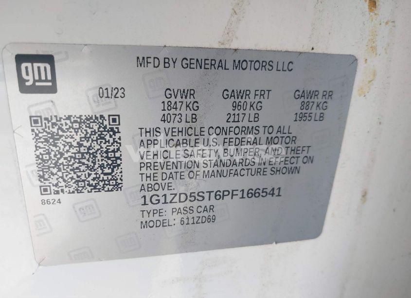 Photo 9 of 2023 Chevrolet Malibu FWD 1LT (VIN 1G1ZD5ST6PF166541)