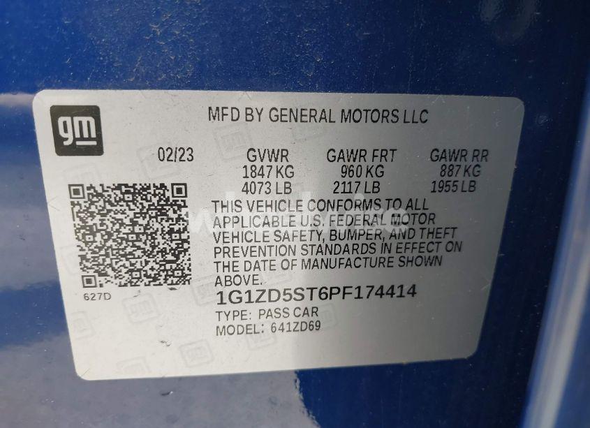 Photo 9 of 2023 Chevrolet Malibu FWD 1LT (VIN 1G1ZD5ST6PF174414)