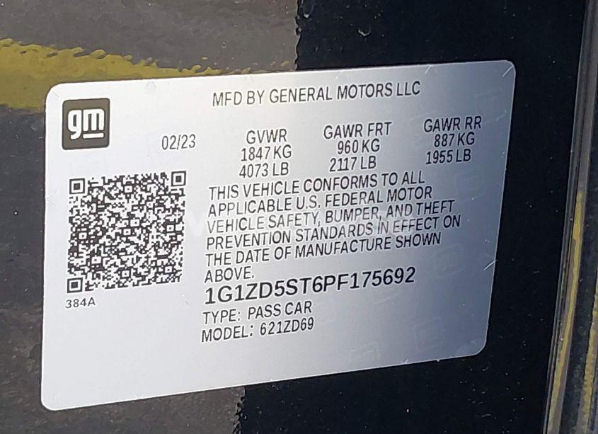 Photo 9 of 2023 Chevrolet Malibu FWD 1LT (VIN 1G1ZD5ST6PF175692)