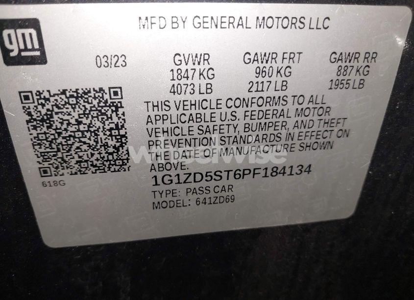 Photo 9 of 2023 Chevrolet Malibu FWD 1LT (VIN 1G1ZD5ST6PF184134)