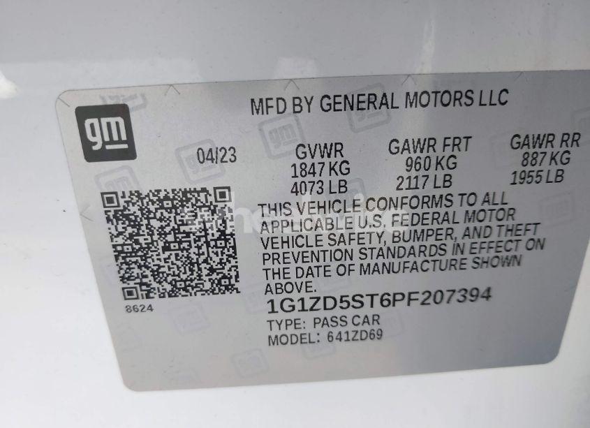 Photo 9 of 2023 Chevrolet Malibu FWD 1LT (VIN 1G1ZD5ST6PF207394)