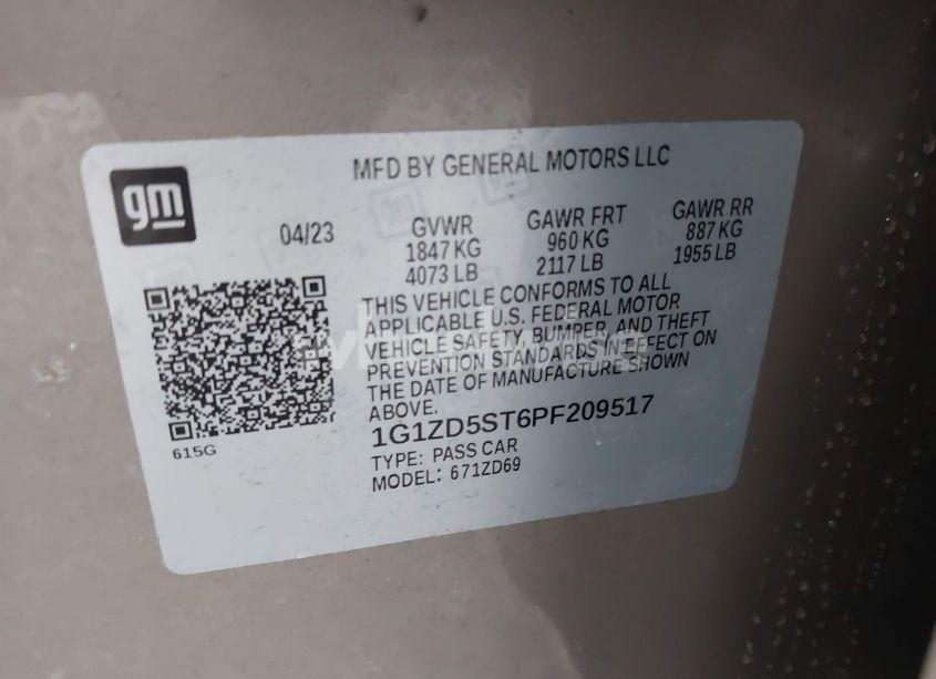 Photo 9 of 2023 Chevrolet Malibu FWD 1LT (VIN 1G1ZD5ST6PF209517)