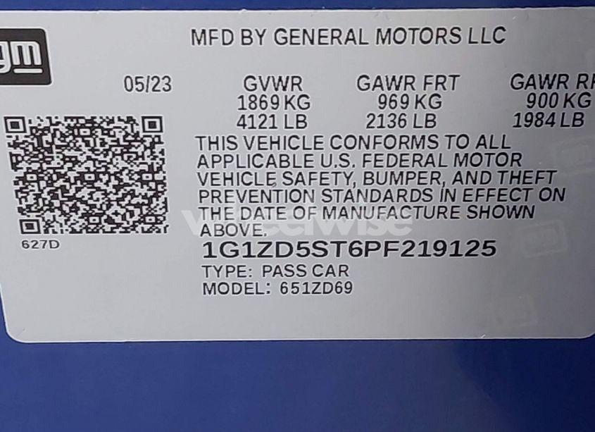 Photo 9 of 2023 Chevrolet Malibu FWD 1LT (VIN 1G1ZD5ST6PF219125)