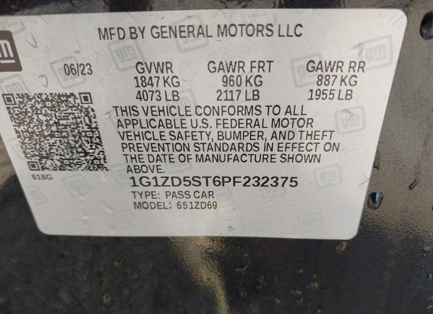 Photo 9 of 2023 Chevrolet Malibu FWD 1LT (VIN 1G1ZD5ST6PF232375)
