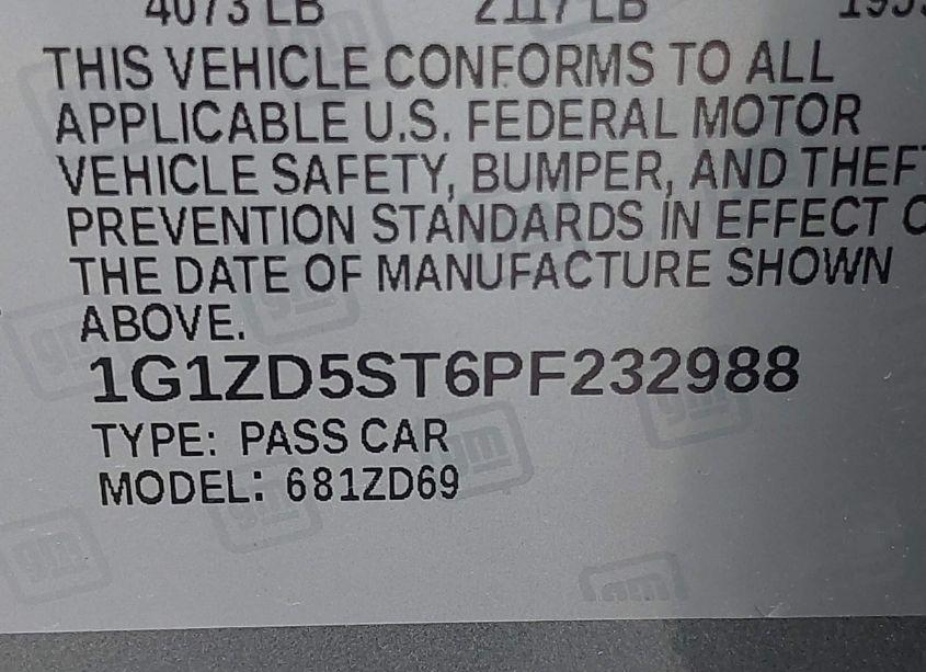 Photo 9 of 2023 Chevrolet Malibu FWD 1LT (VIN 1G1ZD5ST6PF232988)