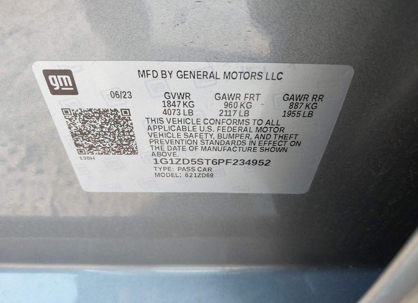 Photo 9 of 2023 Chevrolet Malibu FWD 1LT (VIN 1G1ZD5ST6PF234952)