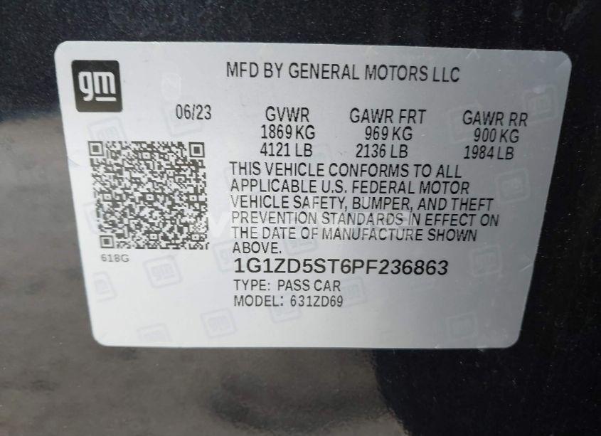 Photo 9 of 2023 Chevrolet Malibu FWD 1LT (VIN 1G1ZD5ST6PF236863)