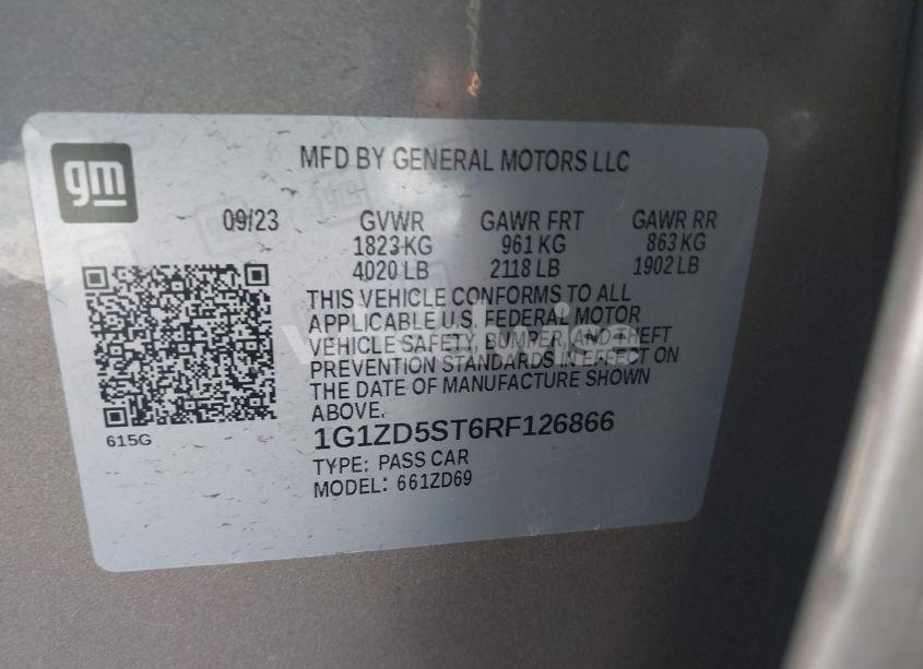 Photo 9 of 2024 Chevrolet Malibu FWD 1LT (VIN 1G1ZD5ST6RF126866)