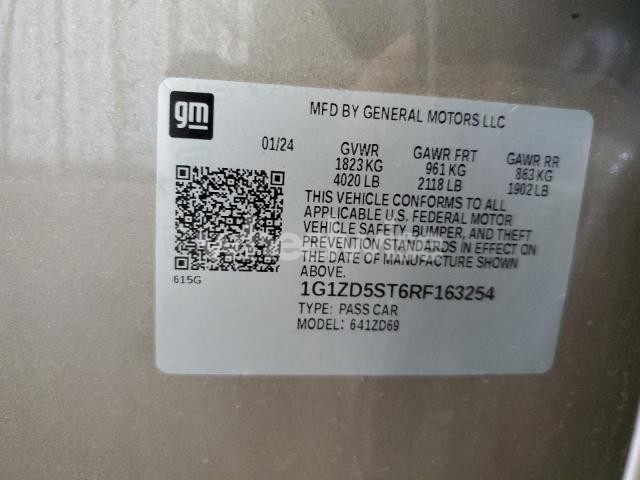 Photo 3 of 2024 CHEVROLET MALIBU LT (VIN 1G1ZD5ST6RF163254)