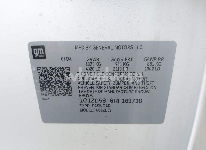 Photo 9 of 2024 Chevrolet Malibu FWD 1LT (VIN 1G1ZD5ST6RF163738)