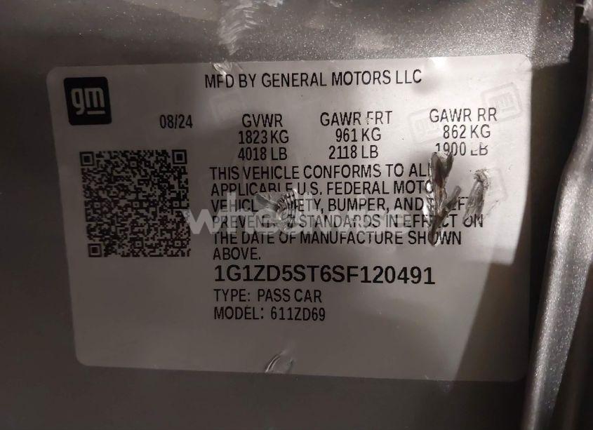 Photo 9 of 2025 Chevrolet Malibu FWD 1LT (VIN 1G1ZD5ST6SF120491)