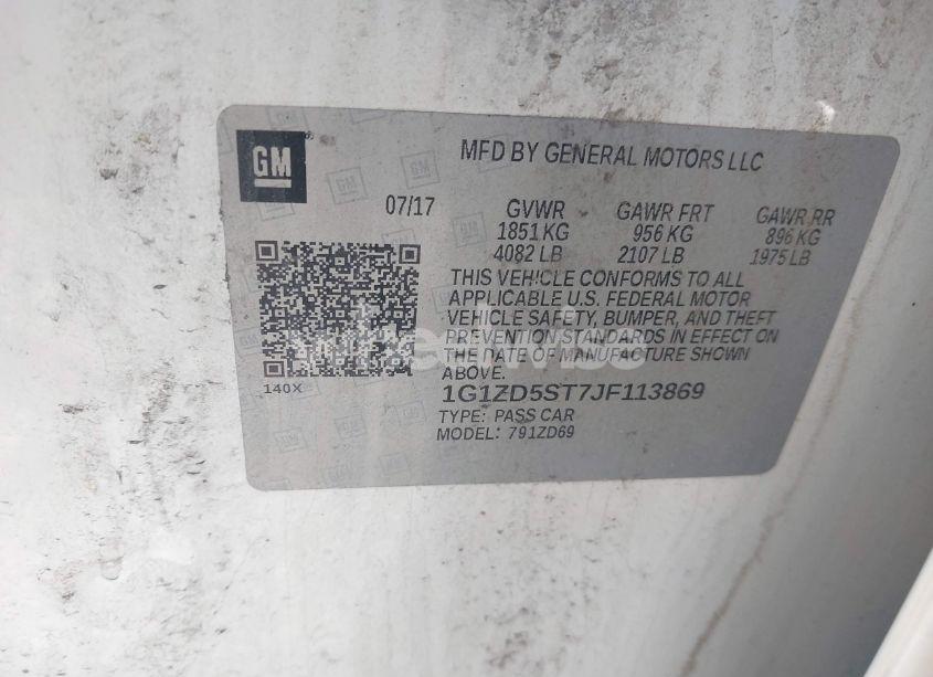 Photo 9 of 2018 Chevrolet Malibu LT (VIN 1G1ZD5ST7JF113869)