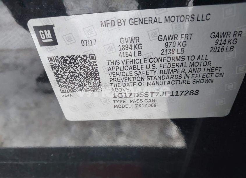 Photo 9 of 2018 Chevrolet Malibu LT (VIN 1G1ZD5ST7JF117288)