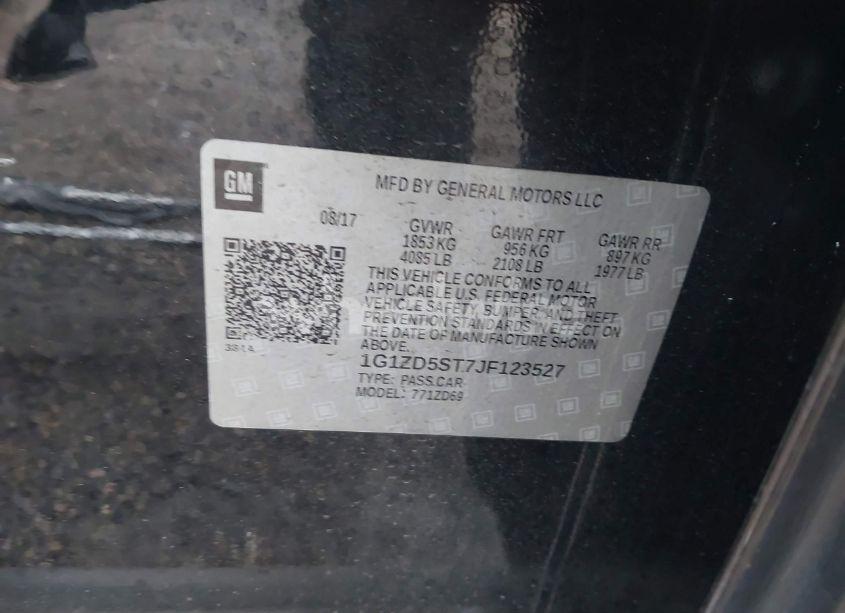 Photo 9 of 2018 Chevrolet Malibu LT (VIN 1G1ZD5ST7JF123527)