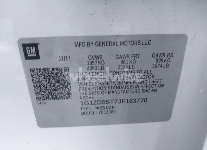 Photo 9 of 2018 Chevrolet Malibu LT (VIN 1G1ZD5ST7JF163770)