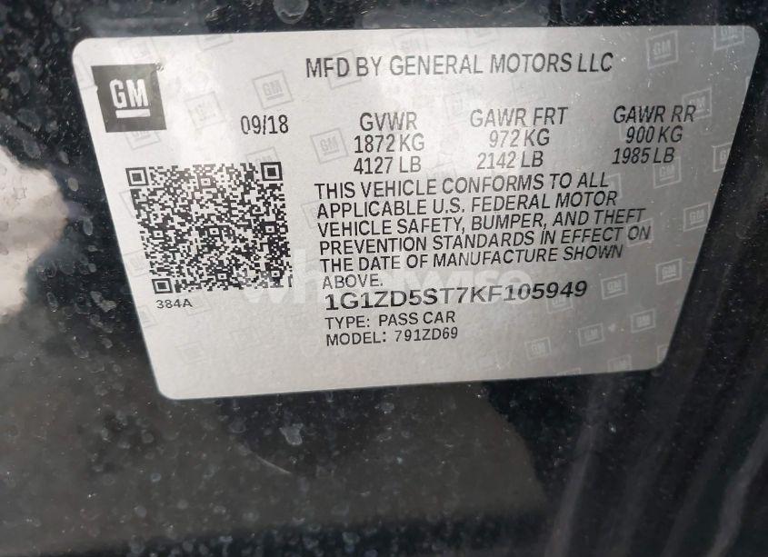 Photo 9 of 2019 Chevrolet Malibu LT (VIN 1G1ZD5ST7KF105949)