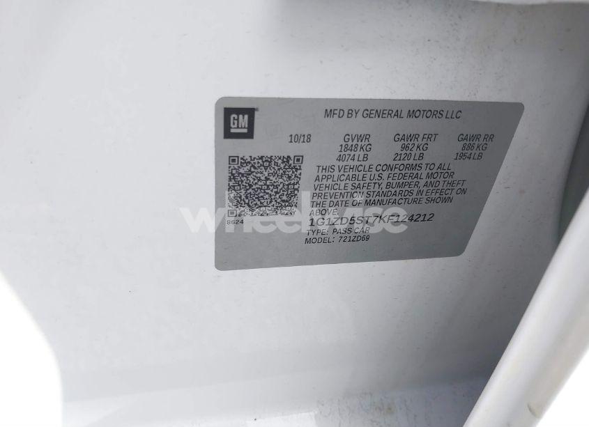 Photo 9 of 2019 Chevrolet Malibu LT (VIN 1G1ZD5ST7KF124212)